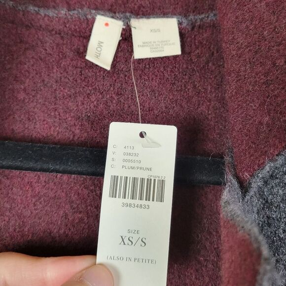 Anthropologie Moth Morris wool blend open front duster sleeveless sweater vest - Picture 9 of 11